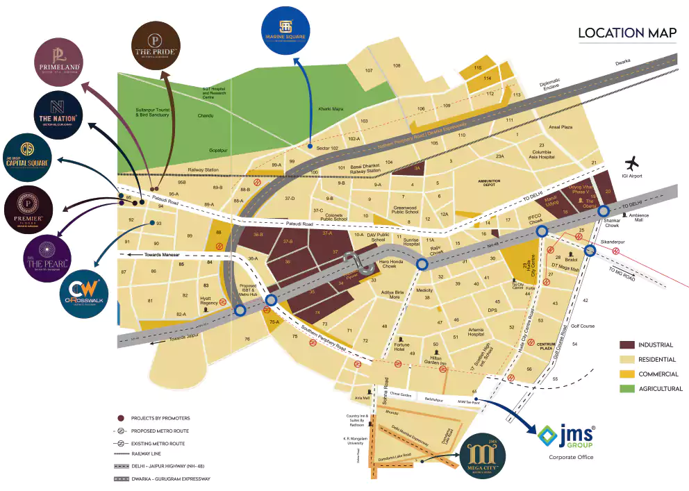 HUDA Shops Sec 95 Gurugram Location Advantage